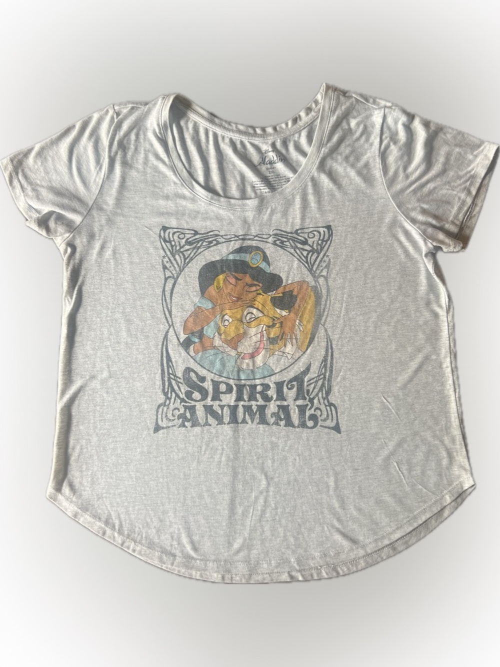 Disney Aladdin Spirit Animal Jasmine Tee Shirt Junior Size 2XLarge